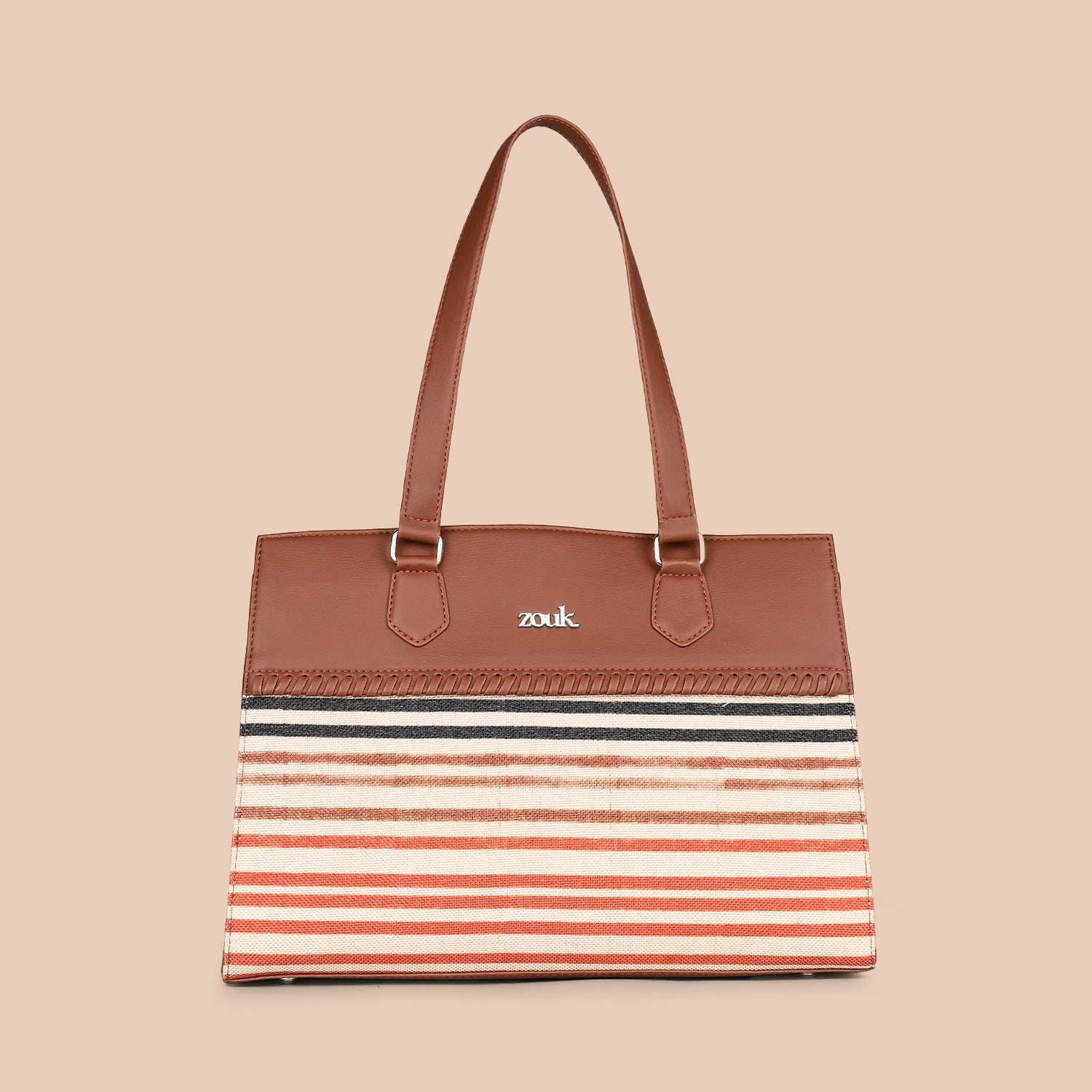 Qutub Stripes Statement Business Bag