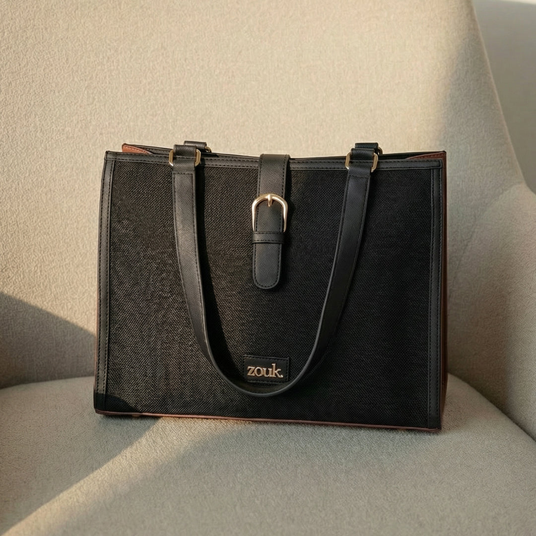 Rhea Kapoor Office Bag - Jet Black