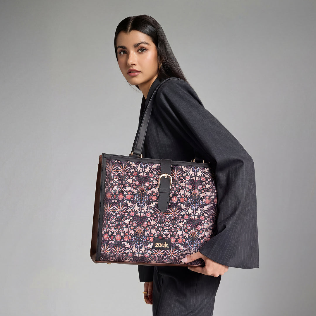 Rhea Kapoor Office Bag - Kashmir Blooms