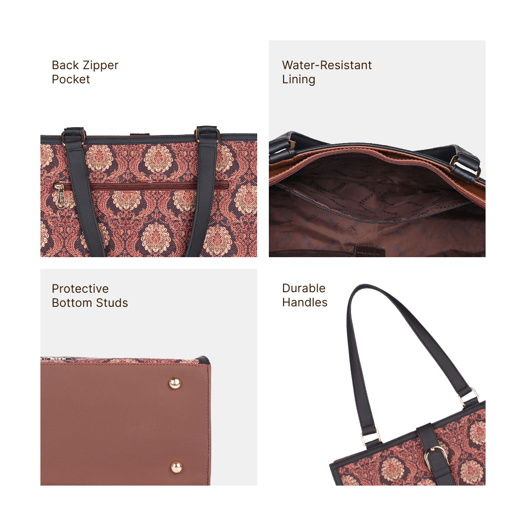 Rhea Kapoor Office Bag - Jodhpur Damask
