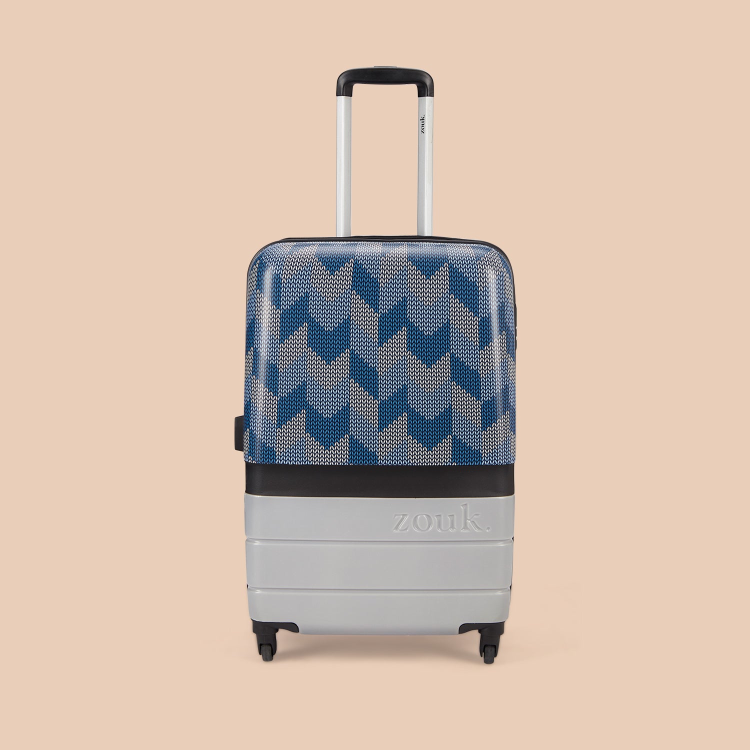 Himachal Chevron Grey Raahi Trolley Bag Combo