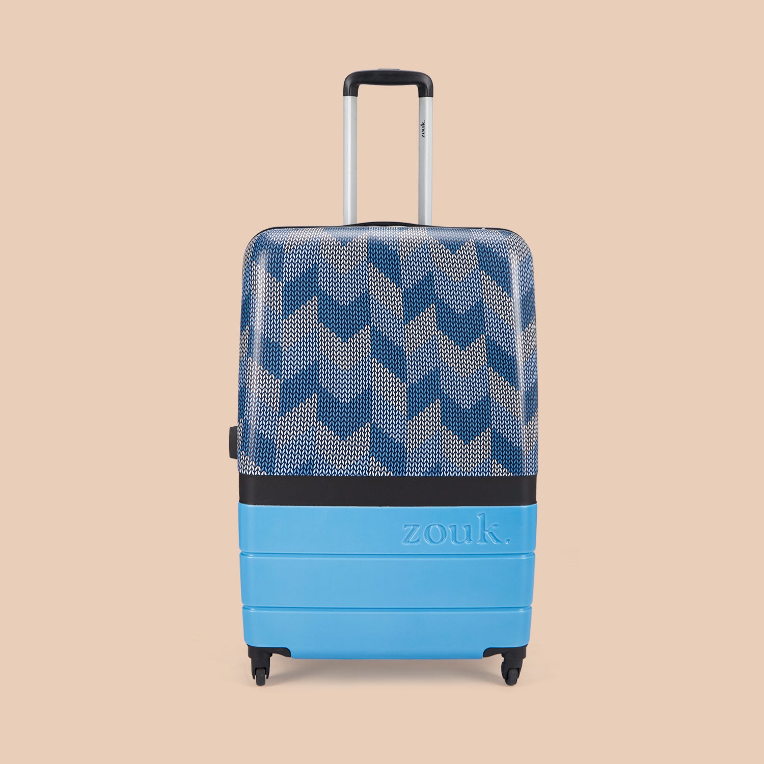 Himachal Chevron Blue Raahi Trolley Bag