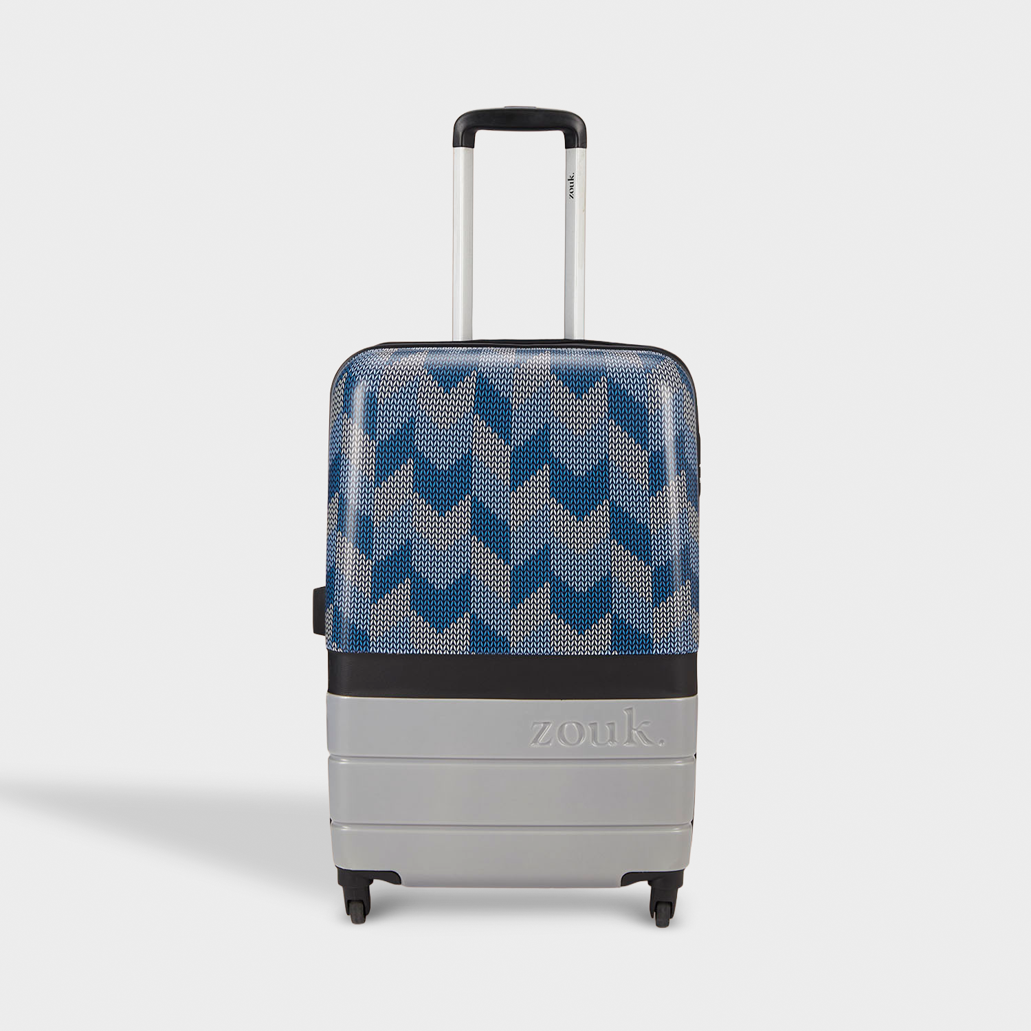 Himachal Chevron Grey Raahi Trolley Bag Combo