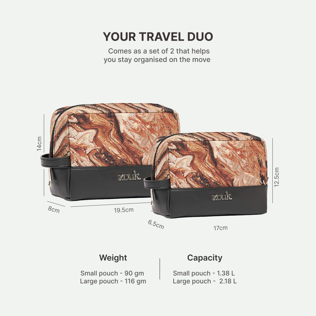 Kumaon Muse Raha Travel Pouch (Small+Medium) Combo