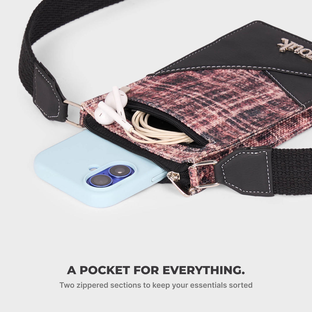 Raya Phone Sling Cashmere Noir (Pink)