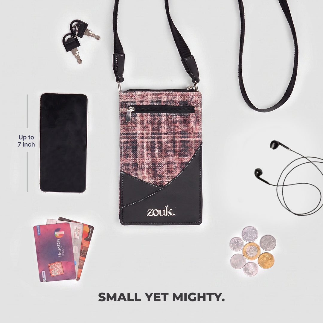 Raya Phone Sling Cashmere Noir (Pink)