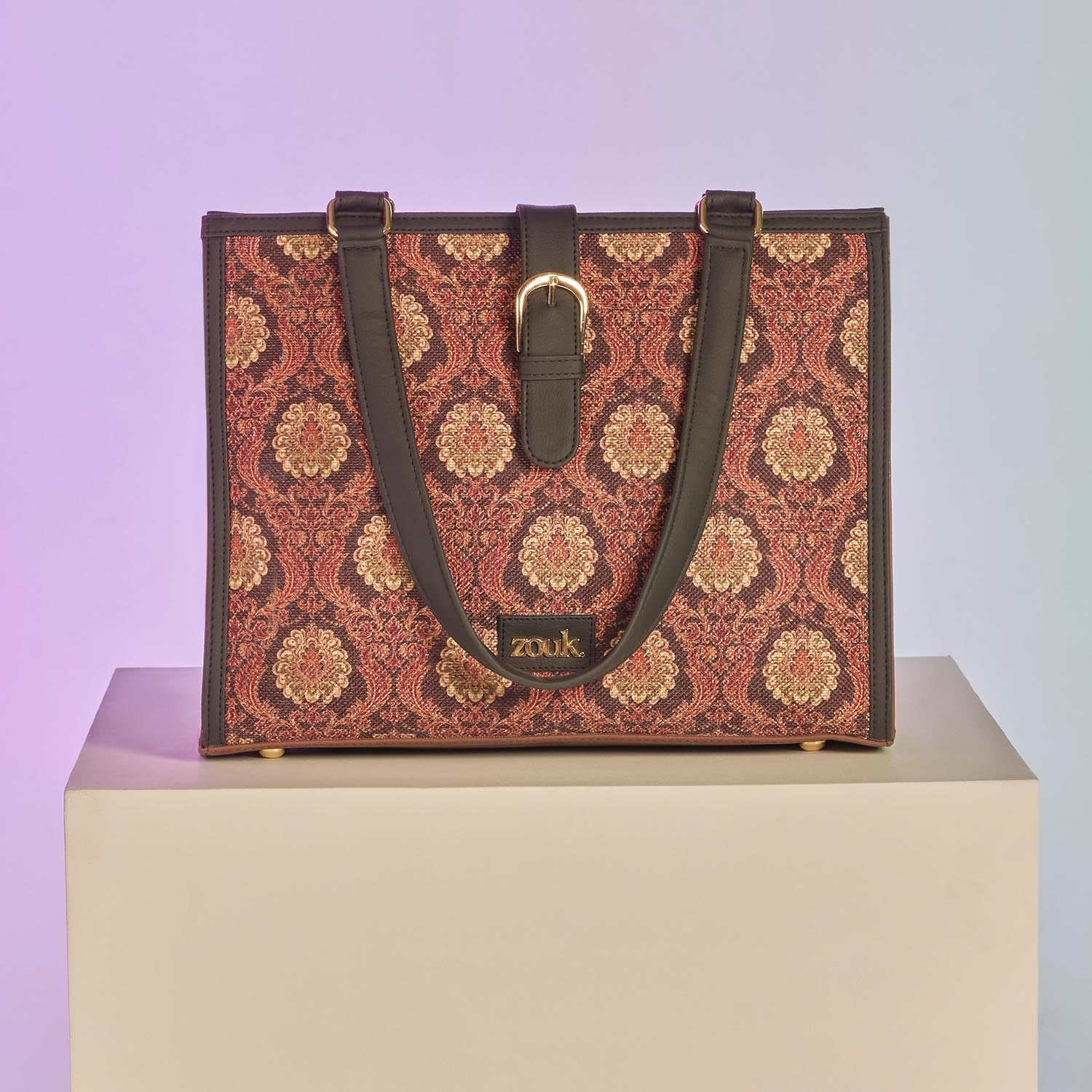 ZIP-Rhea Kapoor Office Bag - Jodhpur Damask