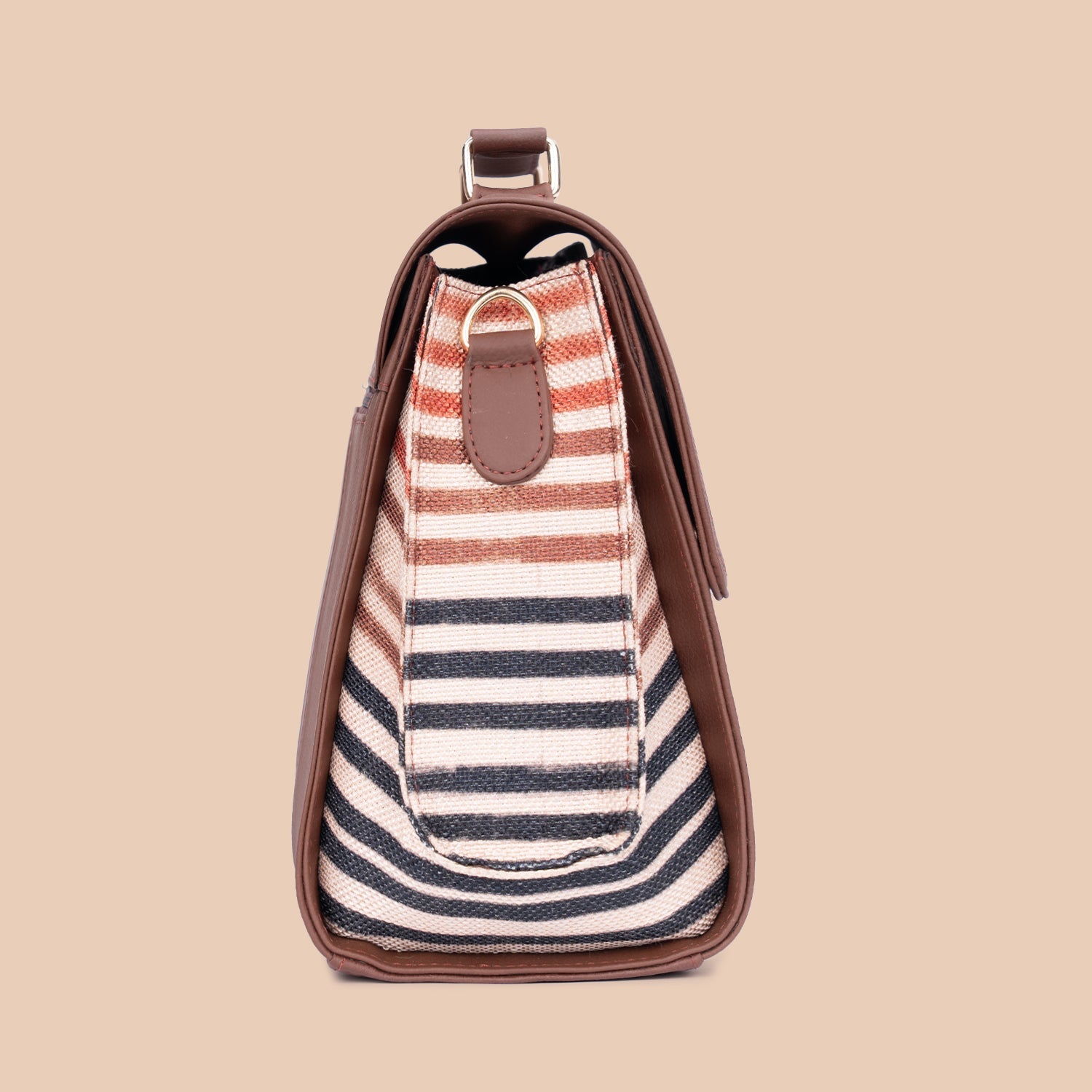 ZIP-Rhea Kapoor Satchel Bag - Qutub Stripes