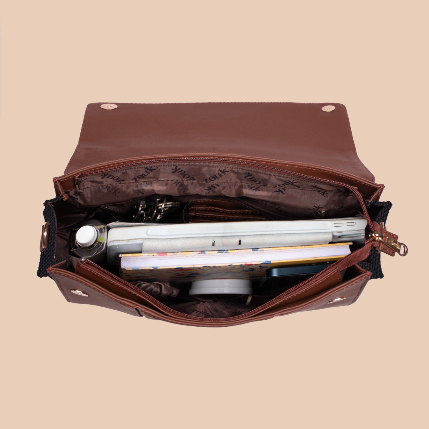 Rhea Kapoor Satchel Bag - Qutub Stripes