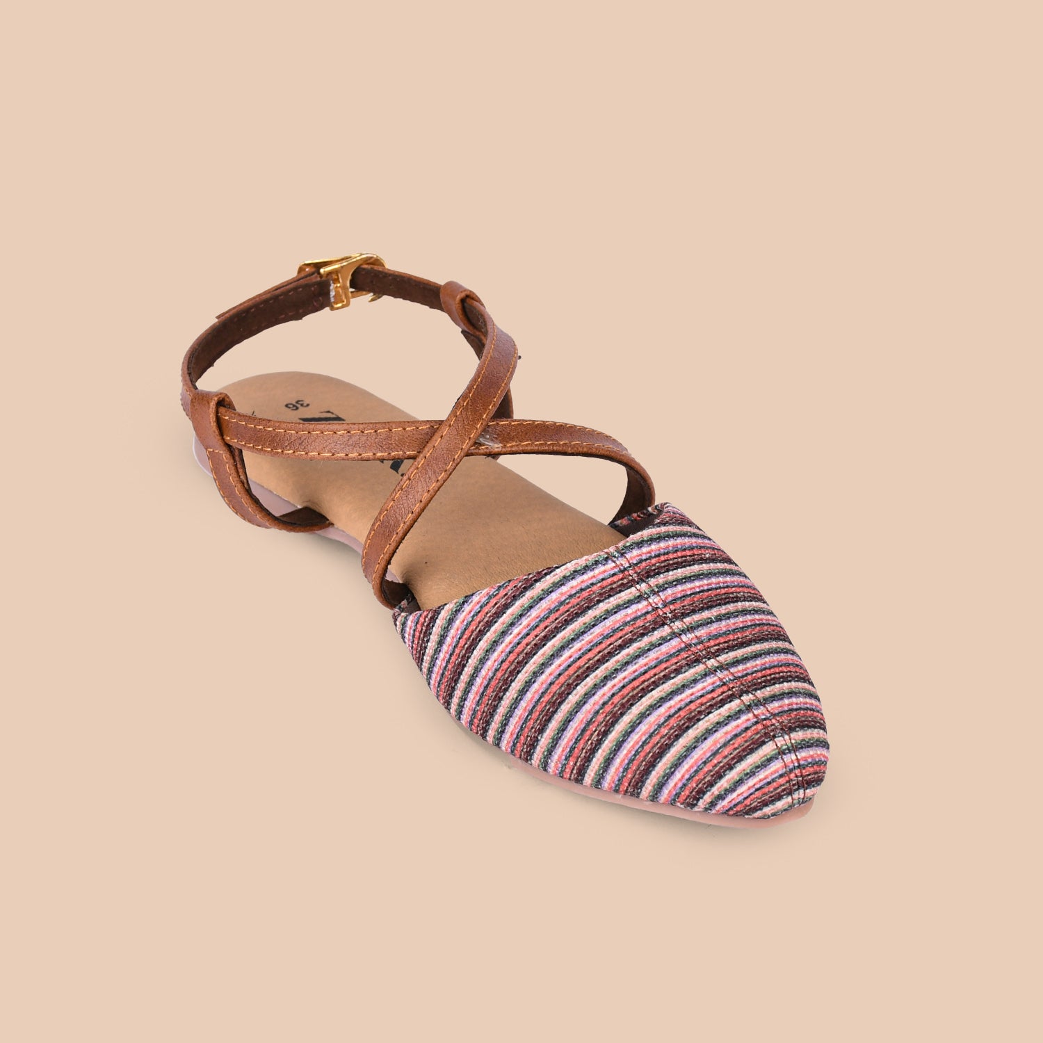 Rohtang Stripes Gladiator Sandals