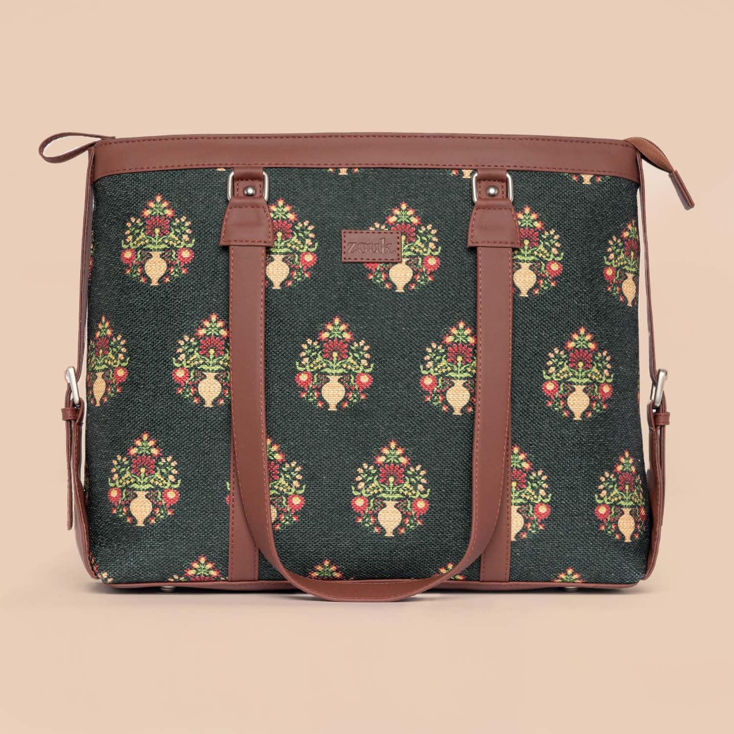 Mughal Motif and Royal Indian Peacock Motif - Office Bag & Sling Bag C