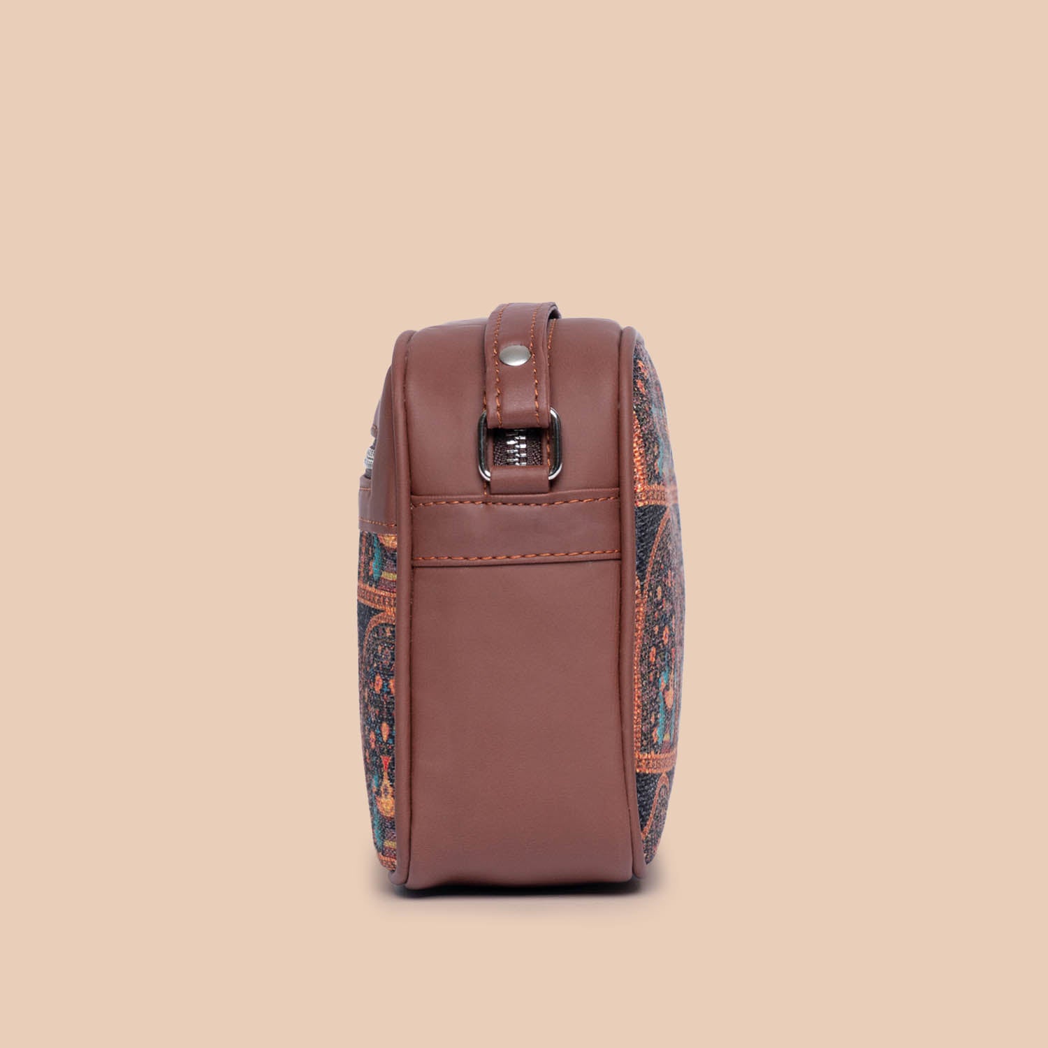 Royal Indian Peacock Motif - Statement Office Bag & Regular Sling Bag Combo