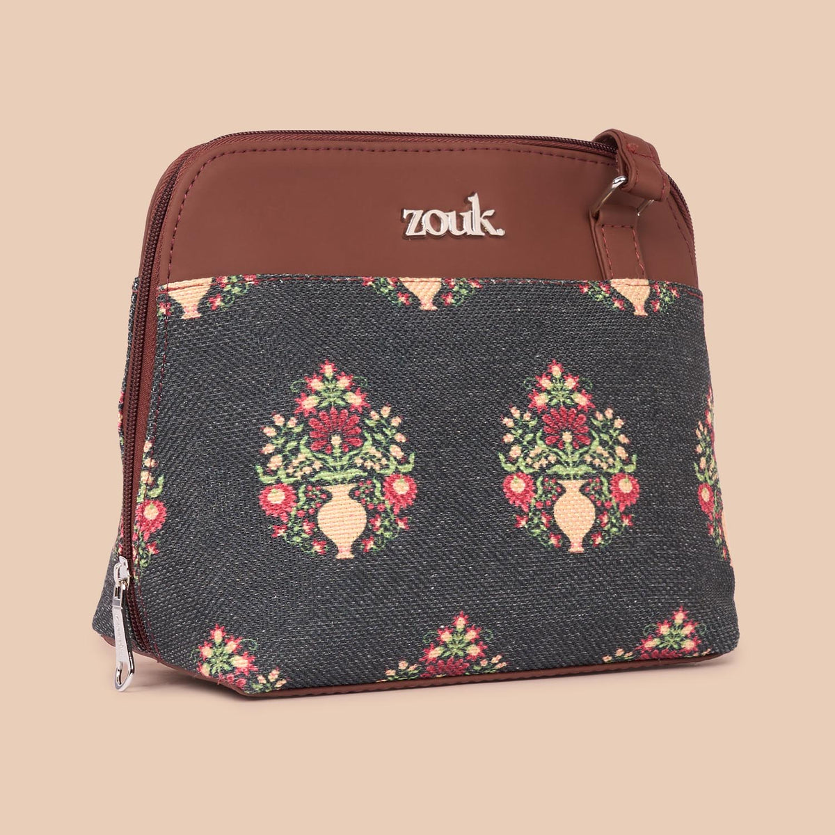 Royal Green Mogra Print OOO Sling Bag