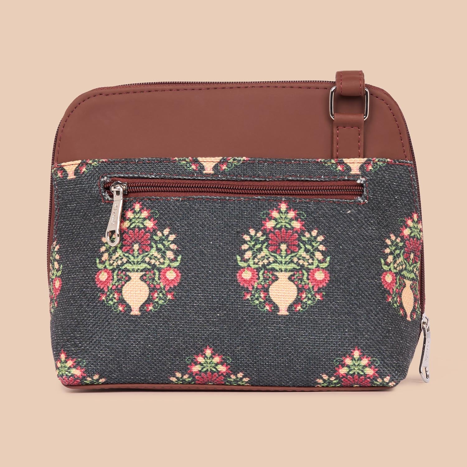 Royal Green Mogra Print OOO Sling Bag