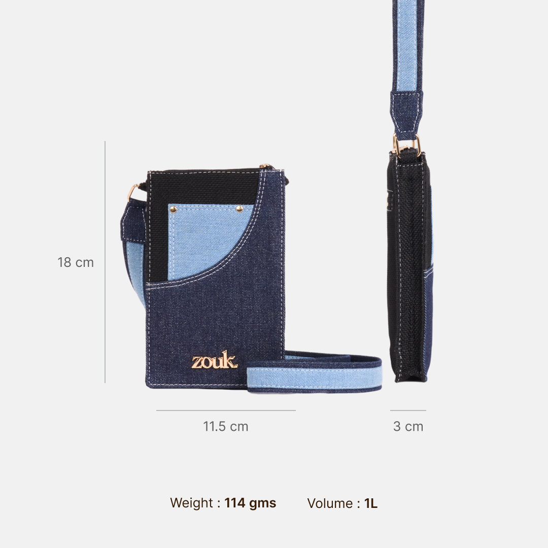 Rumi Phone Sling Jet Black