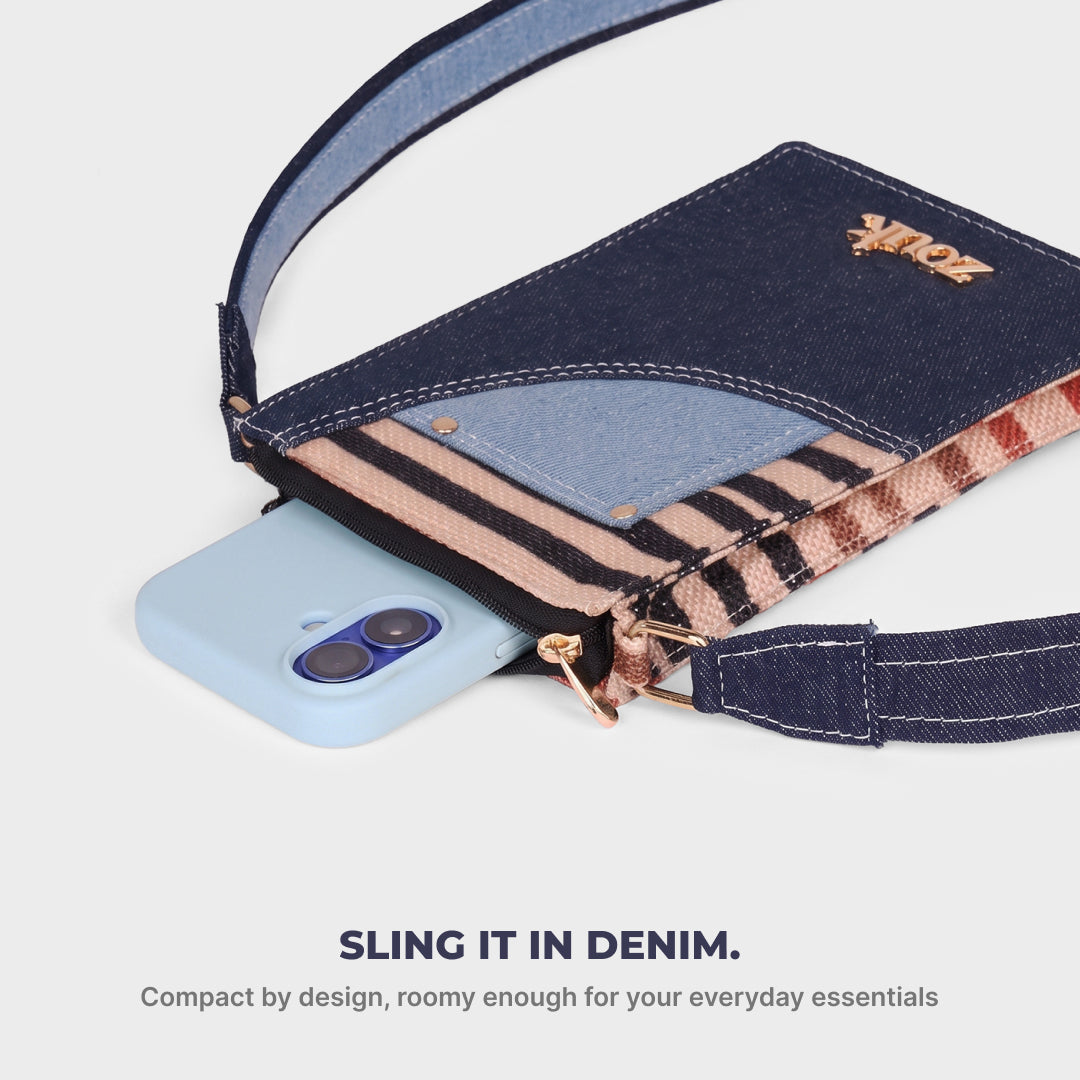 Rumi Phone Sling Qutub Stripes