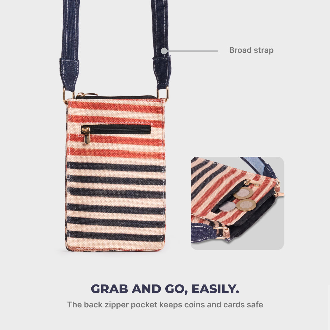 Rumi Phone Sling Qutub Stripes
