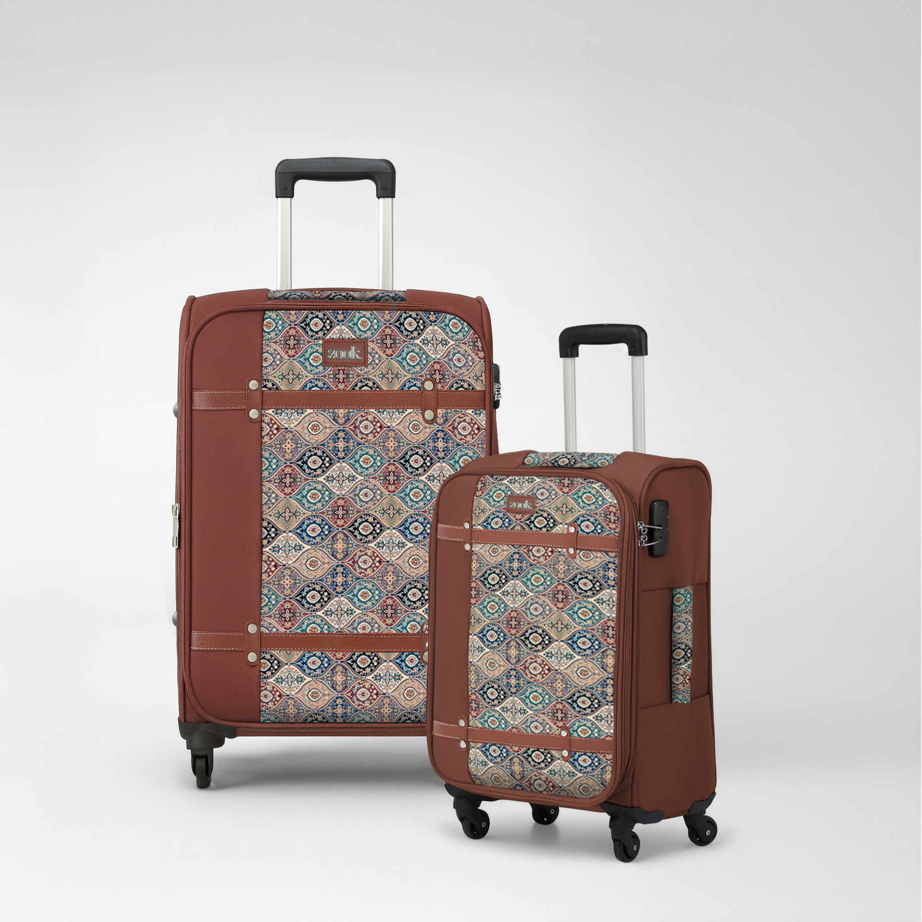 Jammu Kaleen Saira Trolley Bag Combo (Cabin & Large)
