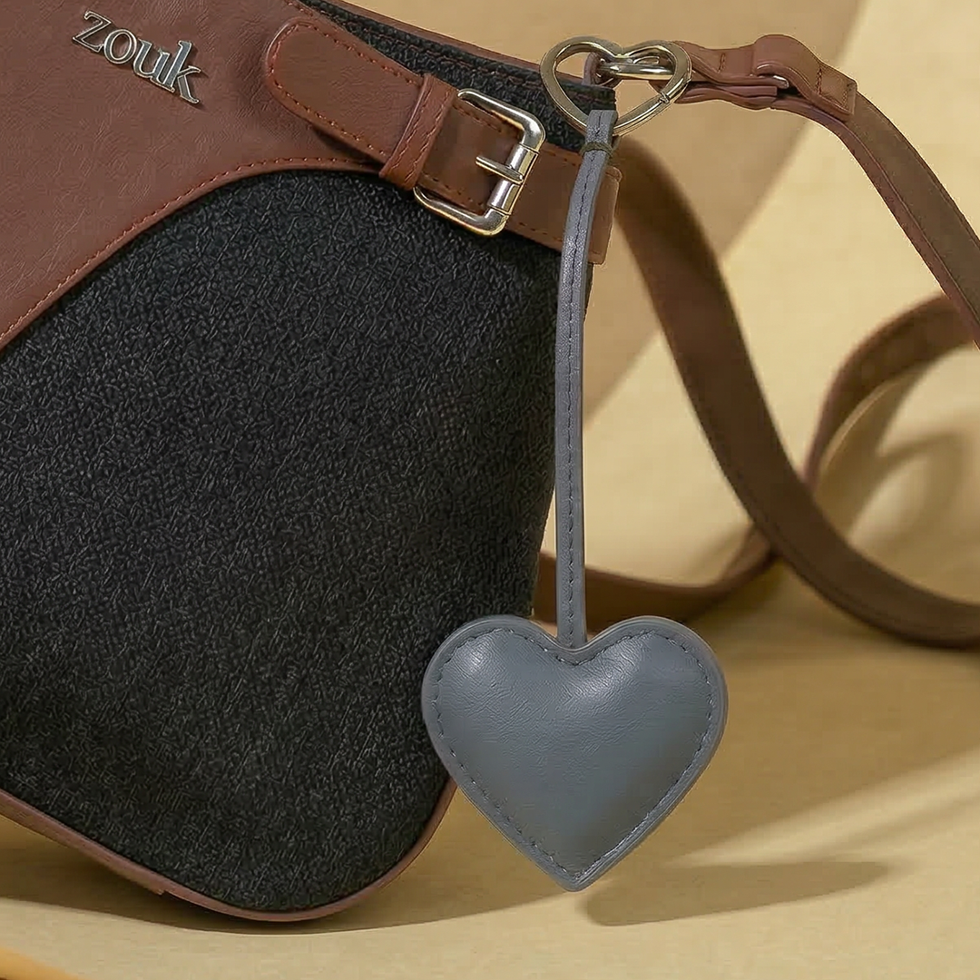 Small Heart Bag Charm - Blue