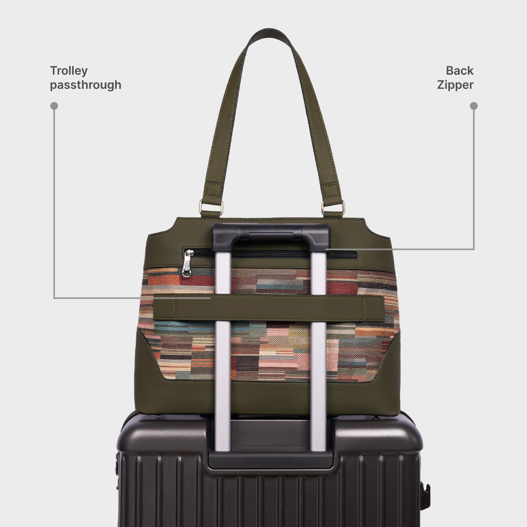 Chettinad Contour Studio Office Bag (Olive)