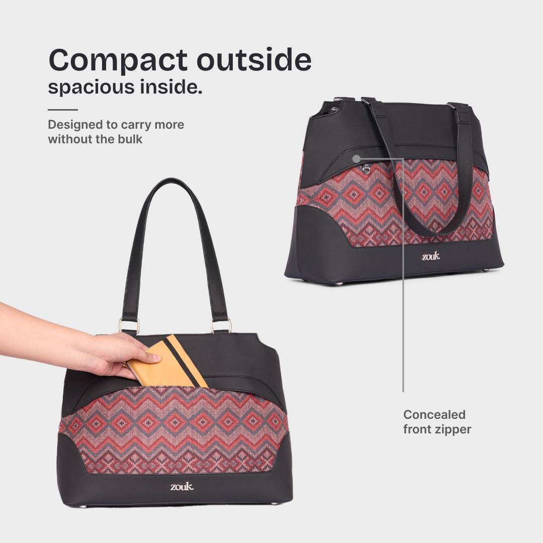 Gwalior Weaves Studio Office Bag (Black)