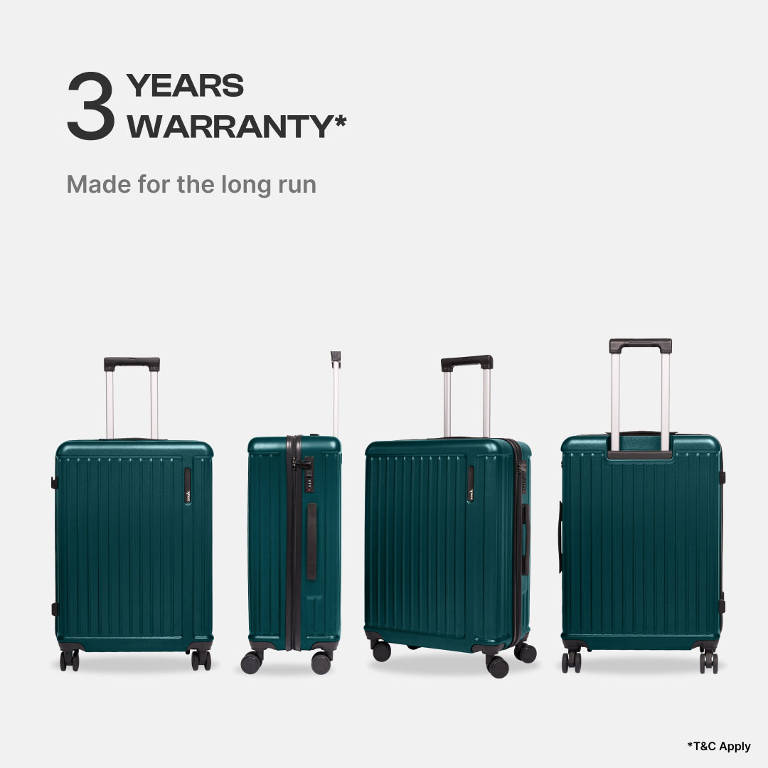 Dark Olive Sahana Trolley Bag - Set of 3 (Cabin + Medium + Large)