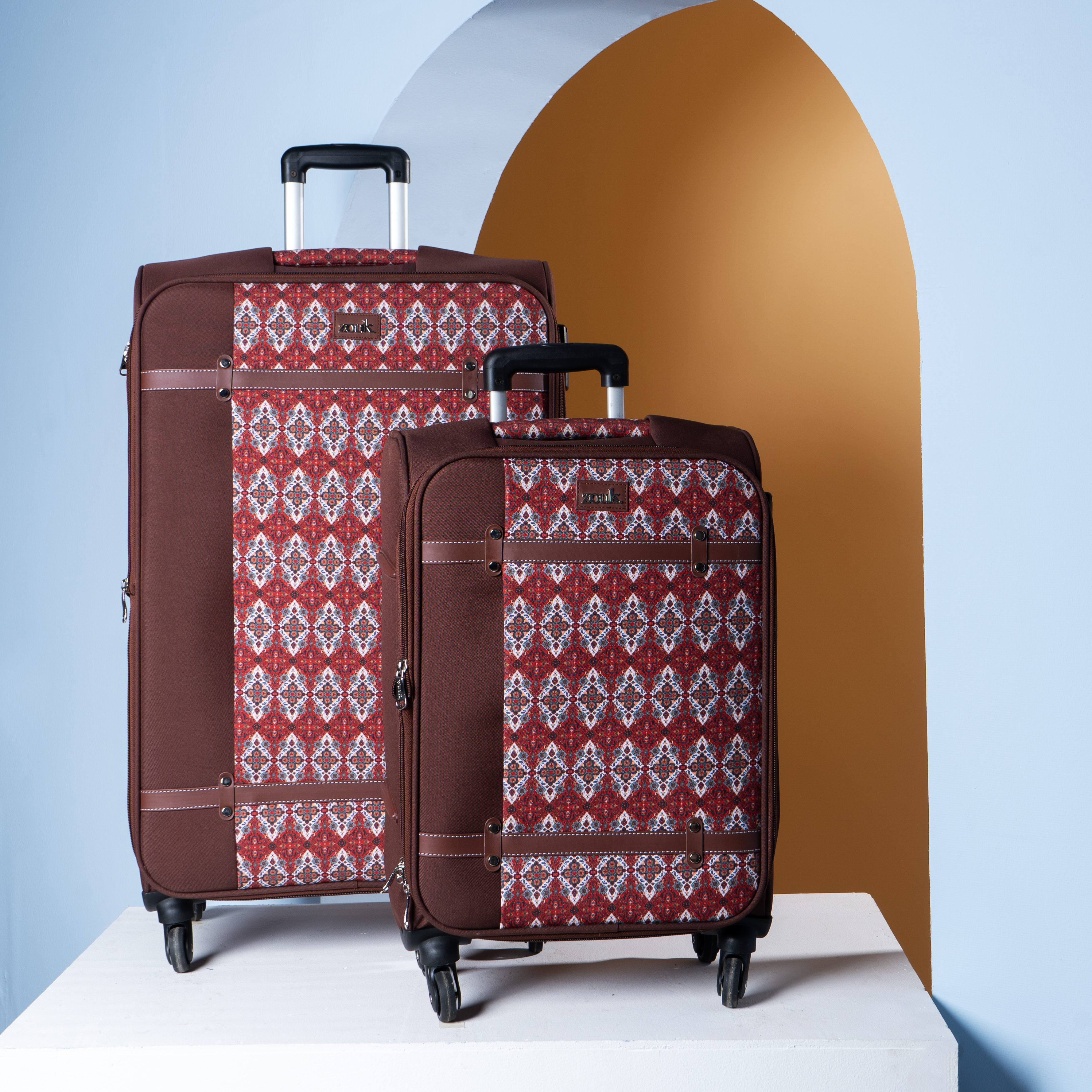 Agra Durrie Saira Trolley Bag Combo (Cabin & Large)