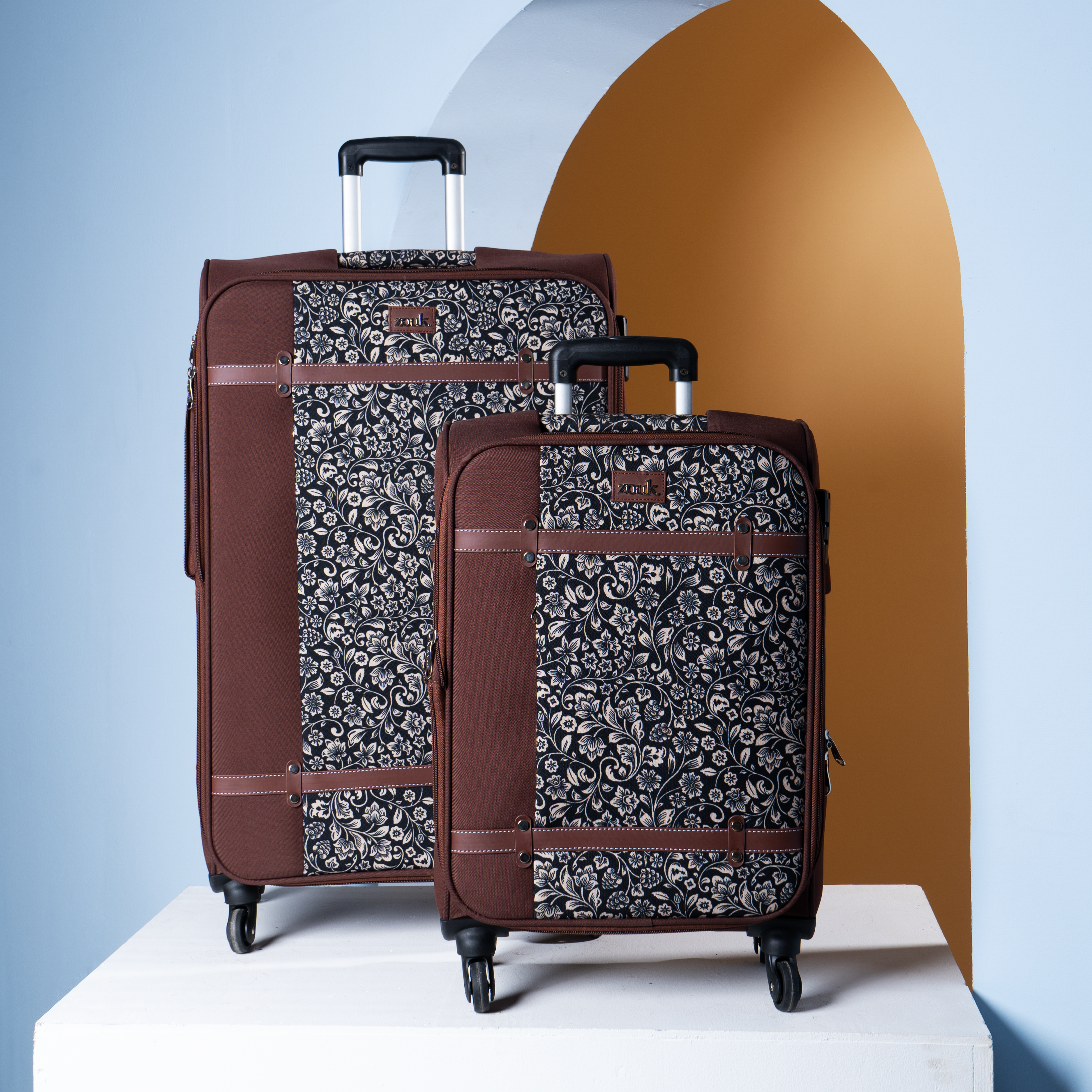 FloMotif Saira Trolley Bag Combo (Cabin & Large)