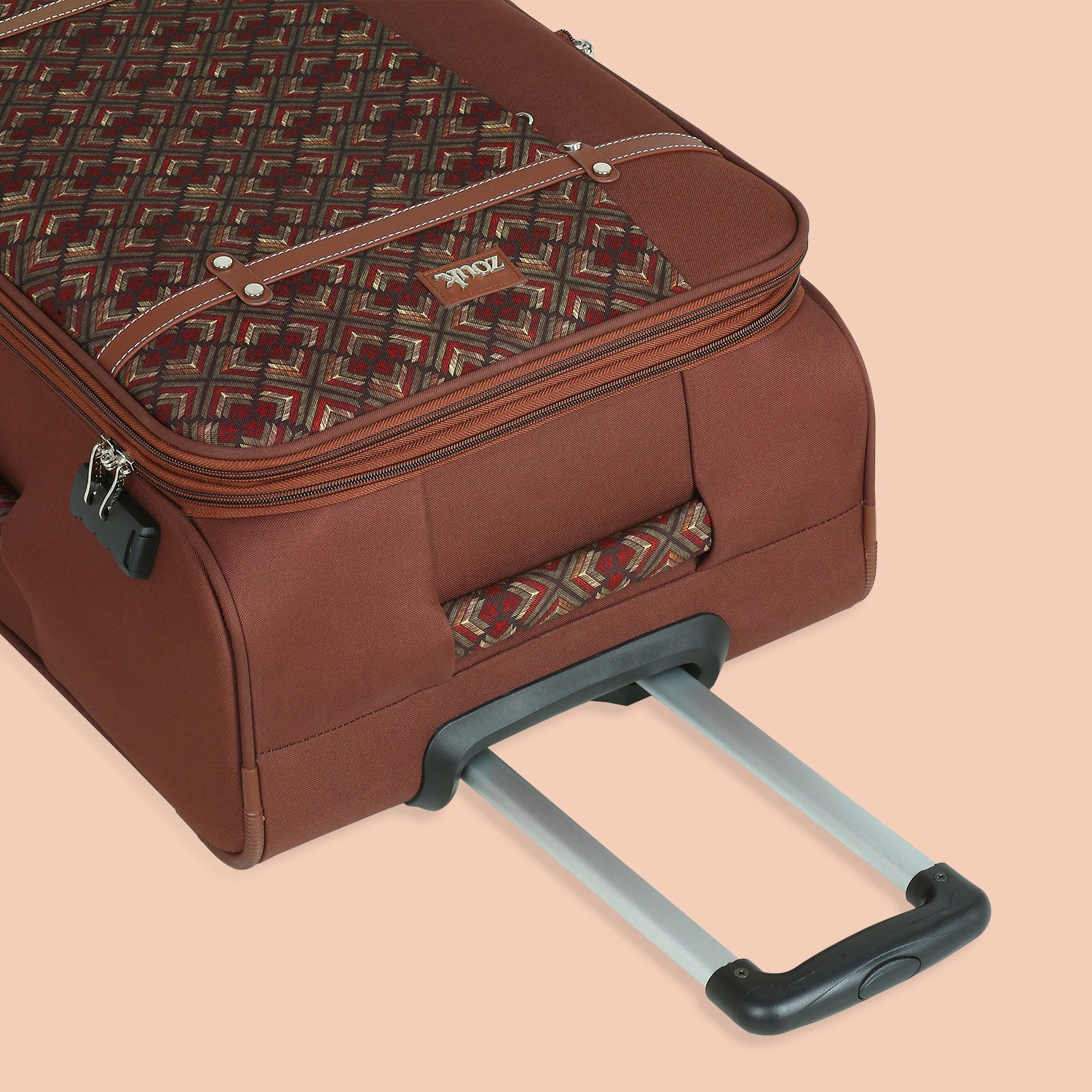 Amritsar Phulkari Saira Trolley Bag (Cabin)