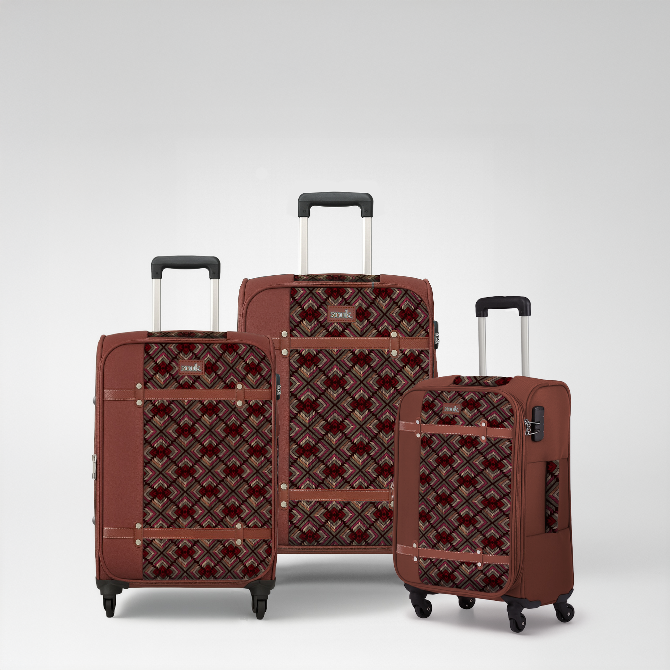 Amritsar Phulkari Saira Trolley Bag Combo