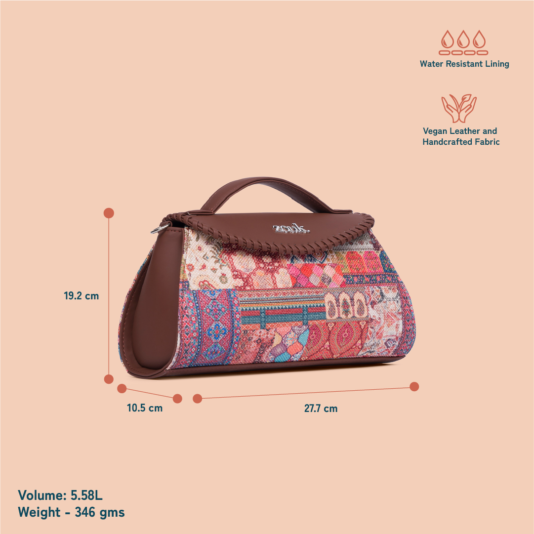 Saisha Sling Bag Kutch Gamthi & Zoe Sling Bag Bidri Kaiser Combo