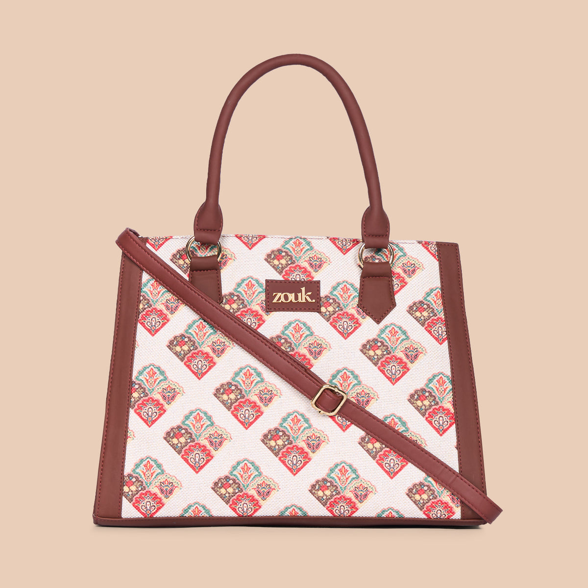 Seashell Motif White Classic Handbag