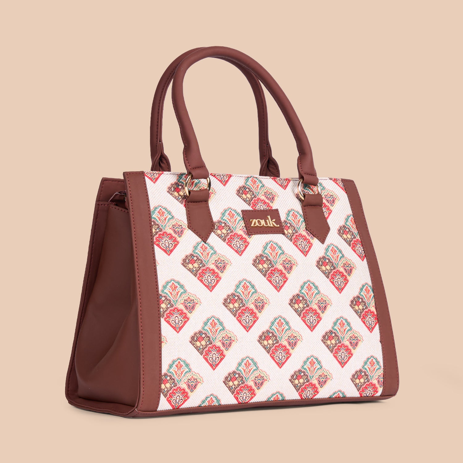 Seashell Motif White Classic Handbag