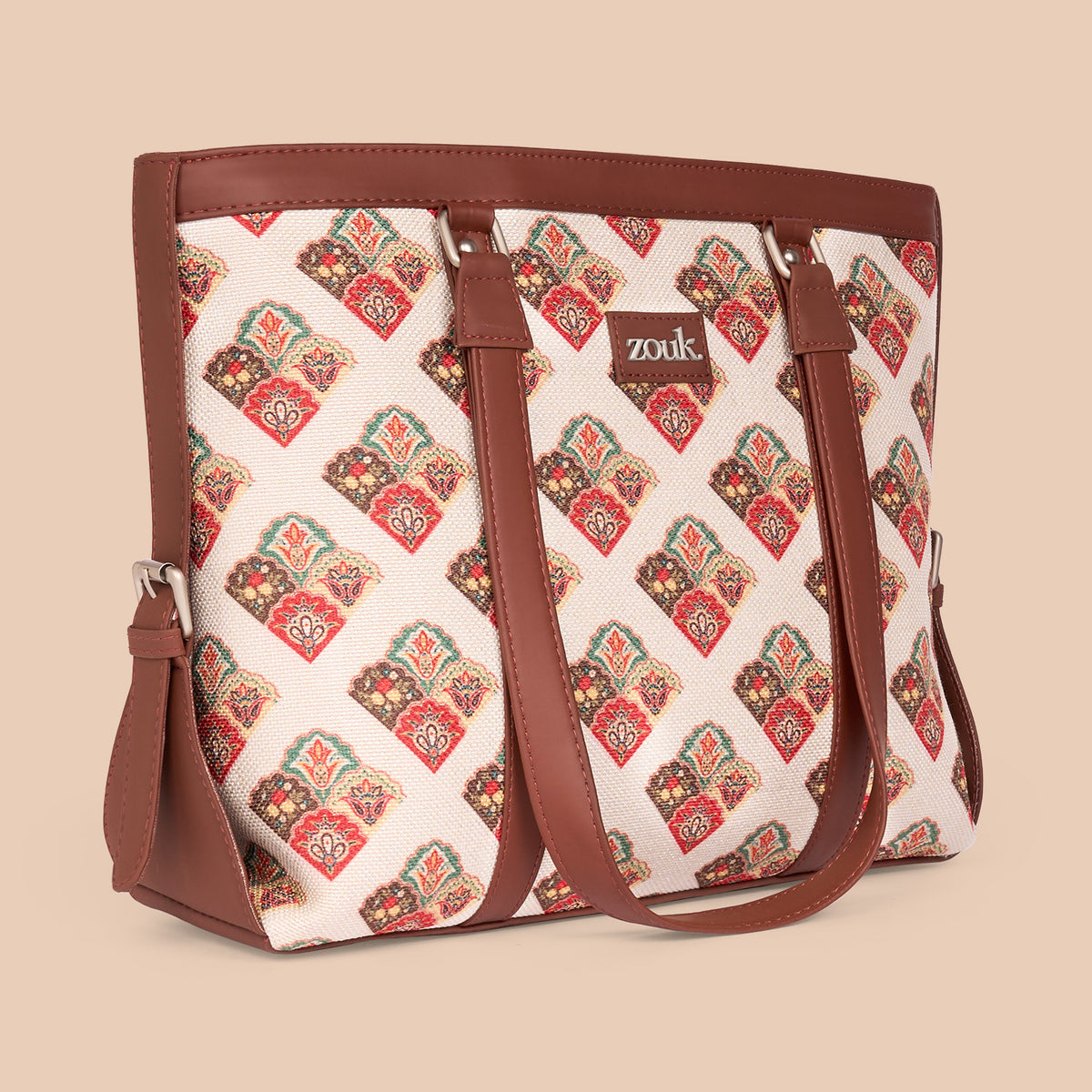 Seashell Motif White Women's Office Bag