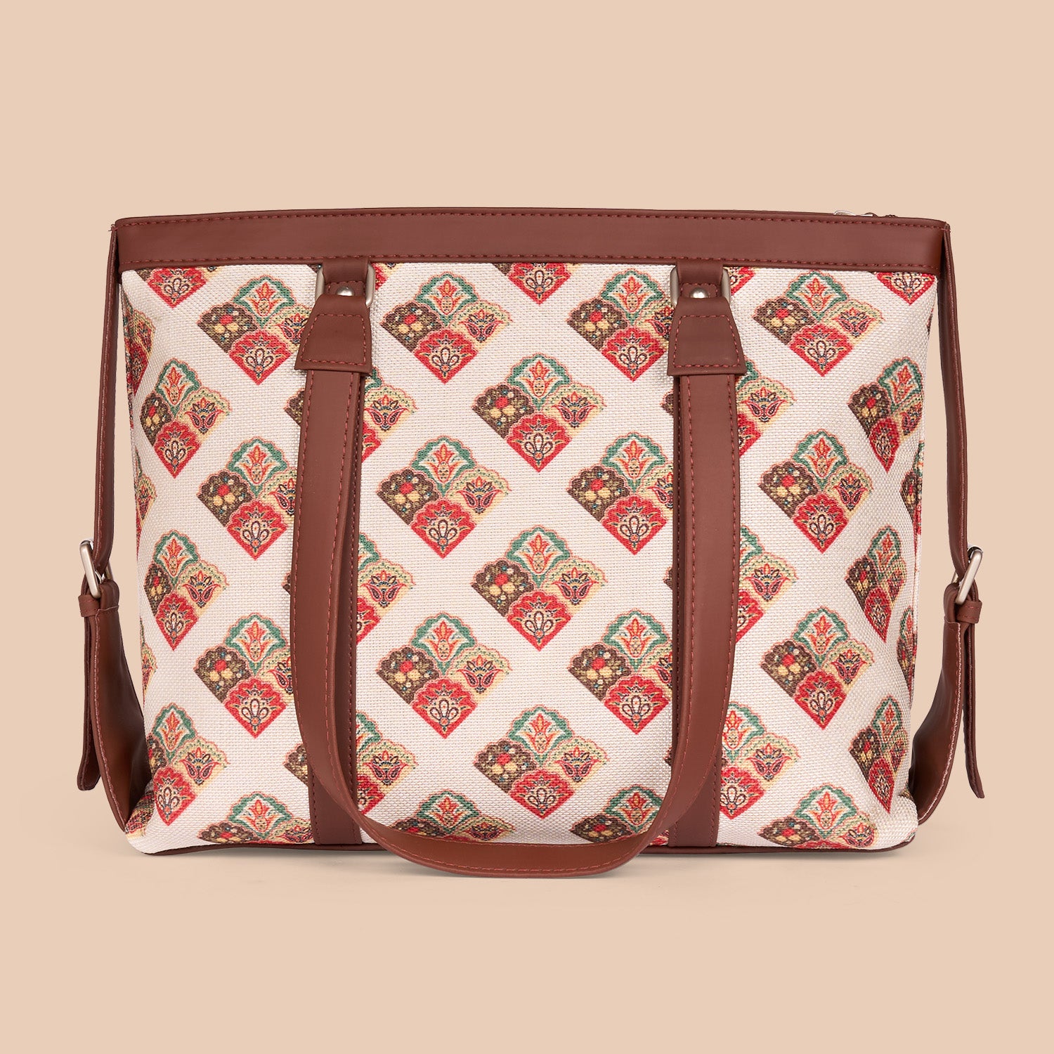 Seashell Motif White Women's Office Bag