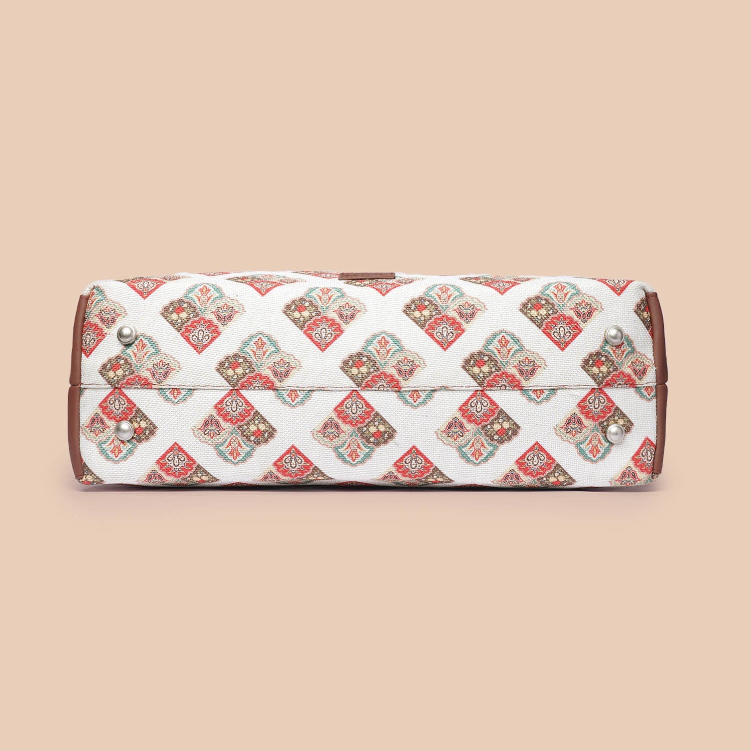 Seashell Motif White Statement Office Bag