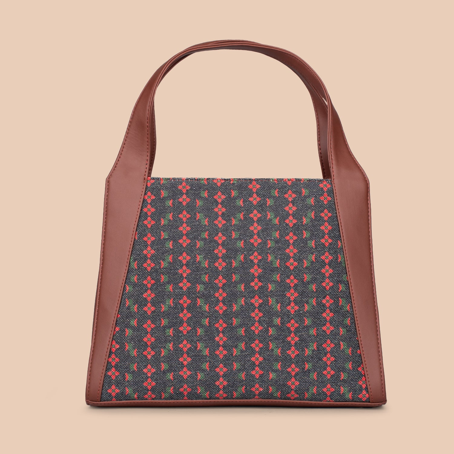 Shobha Niwas Lotus Motif Trapezia Tote