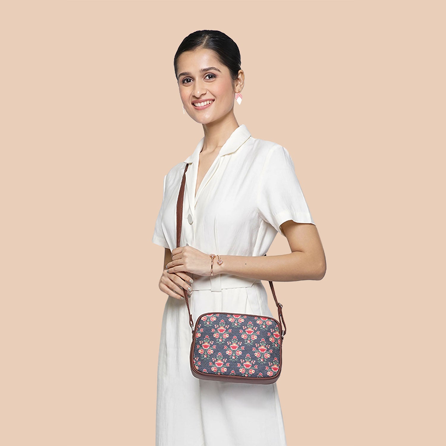 Mughal Garden Print Sling Bag