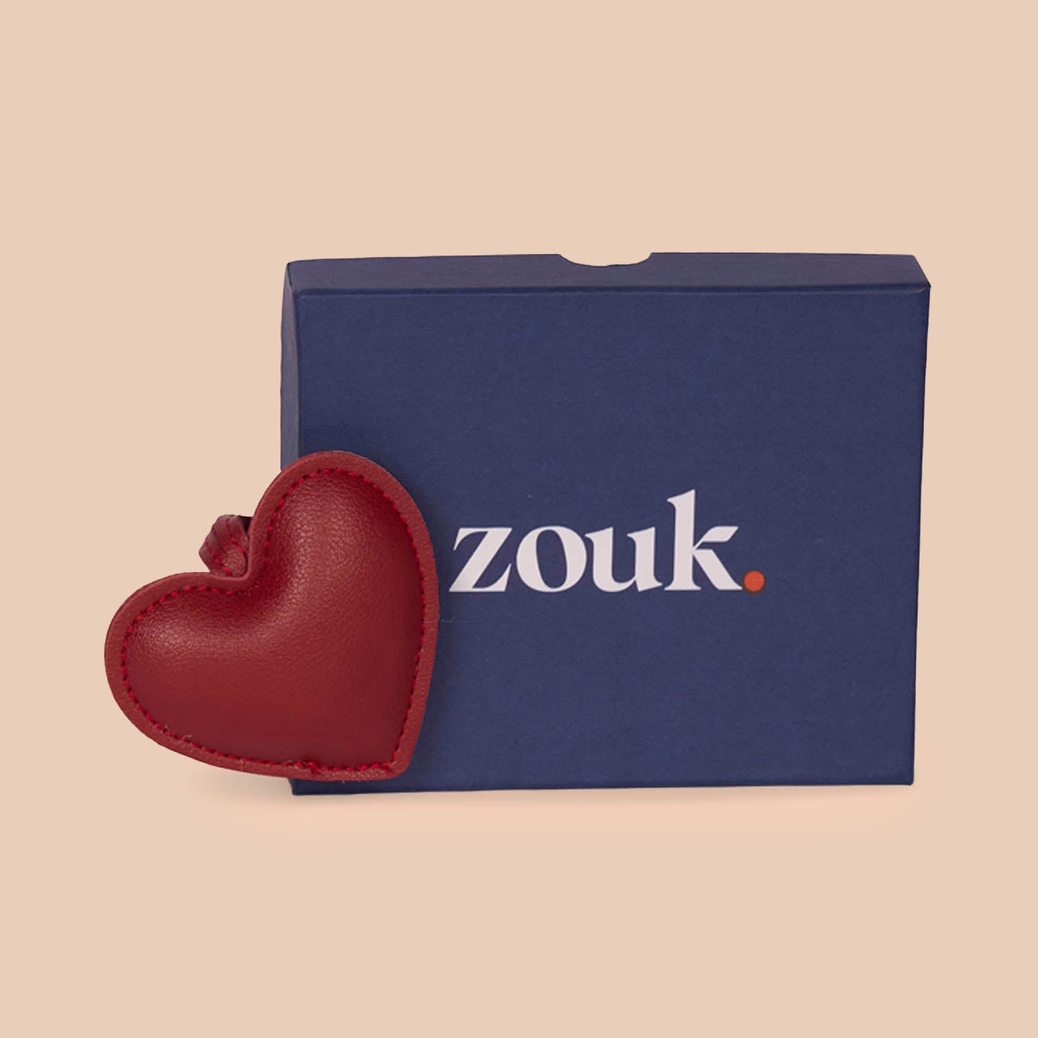 Small Heart Bag Charm - Red