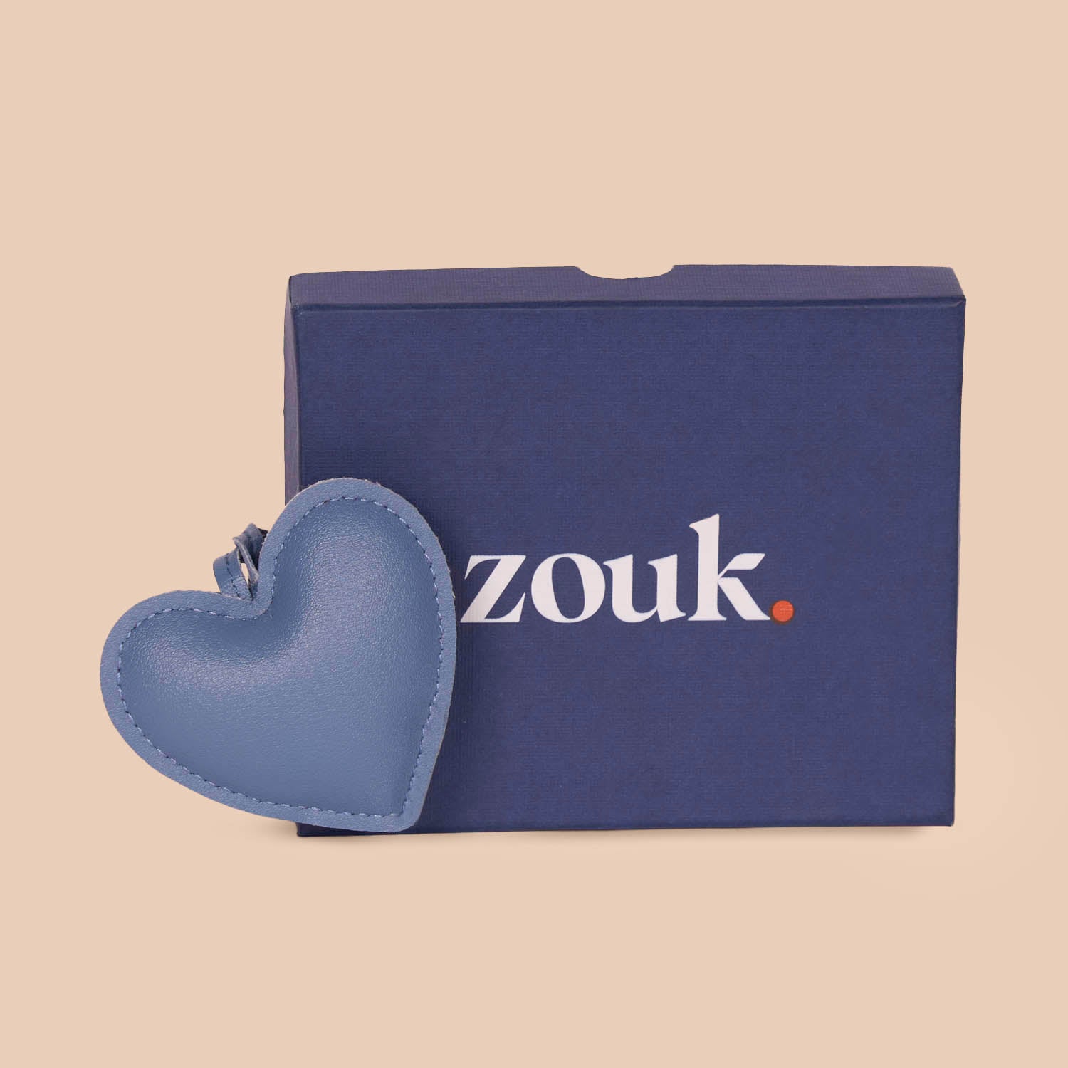 Small Heart Bag Charm - Blue