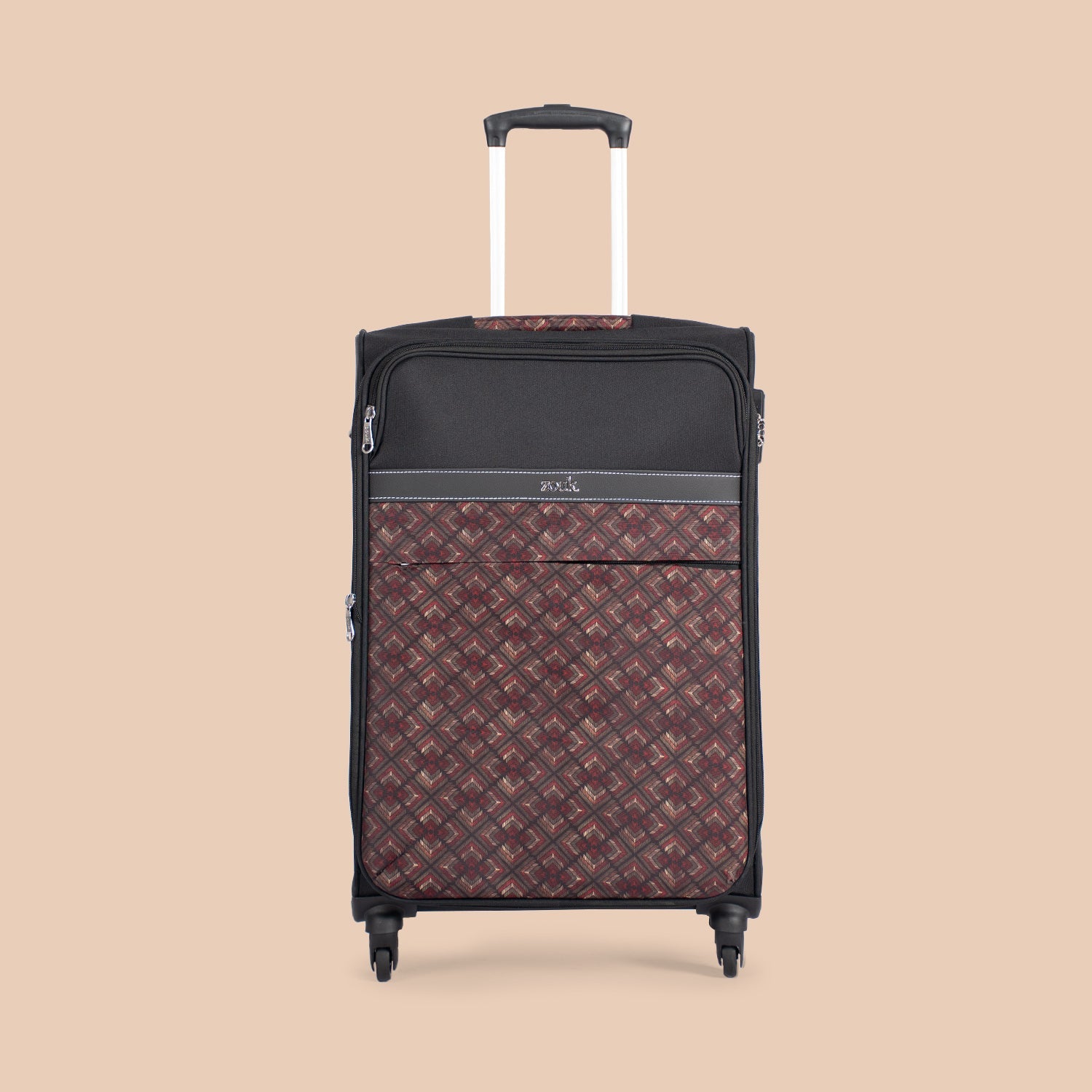 ZIP-Amritsar Phulkari Avasa Trolley Bag (Black)