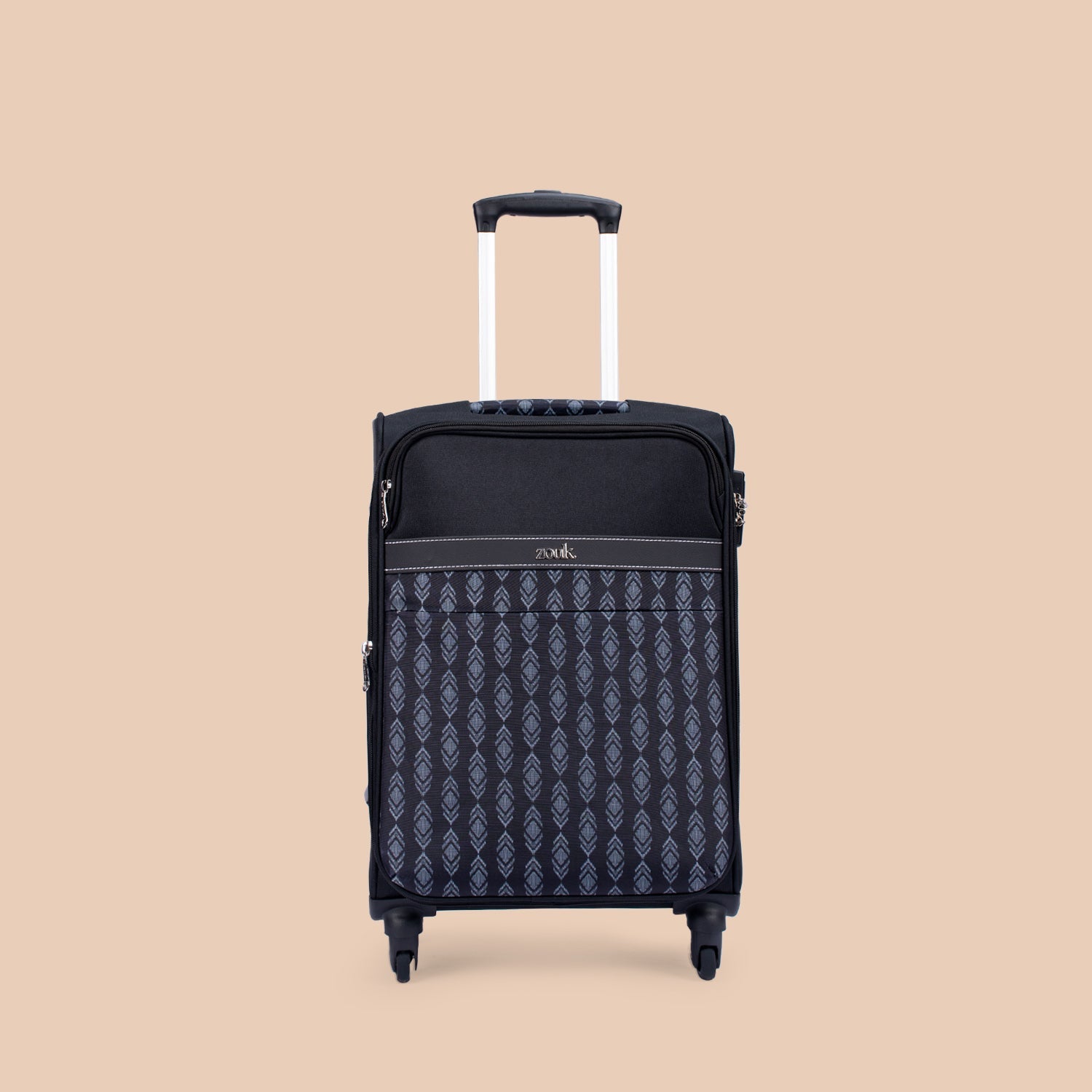 ZIP-Hyderabad Ikat Avasa Trolley Bag (Black)