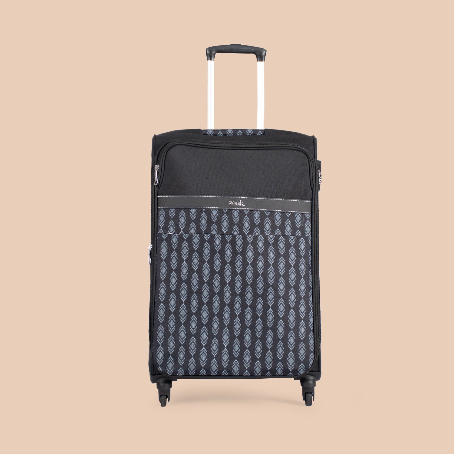 Hyderabad Ikat Avasa Trolley Bag (Black)