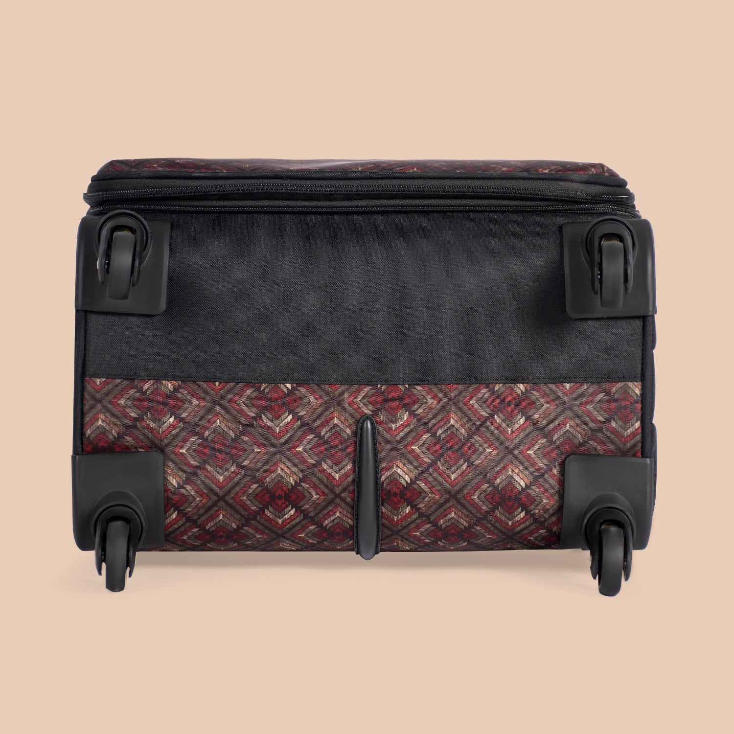 ZIP-Amritsar Phulkari Avasa Trolley Bag (Black)