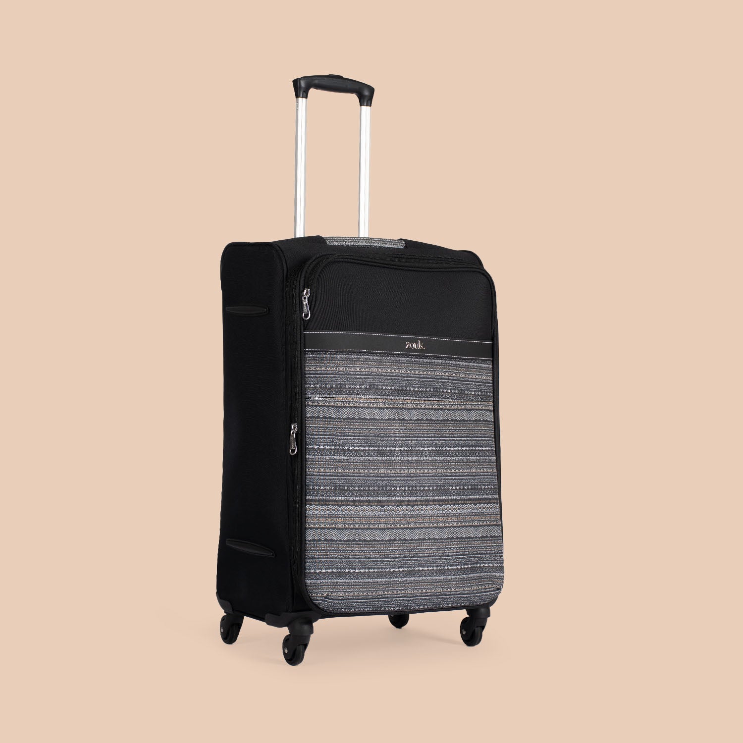 Odisha Ikat Avasa Trolley Bag (Black)