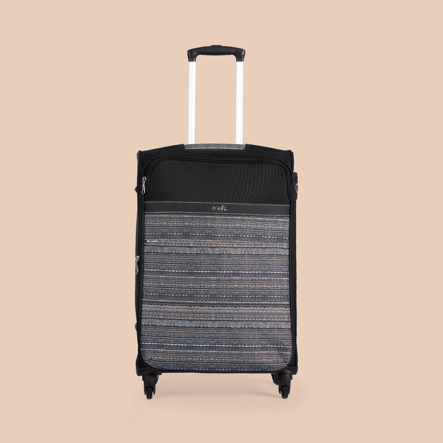 Odisha Ikat Avasa Trolley Bag (Black)