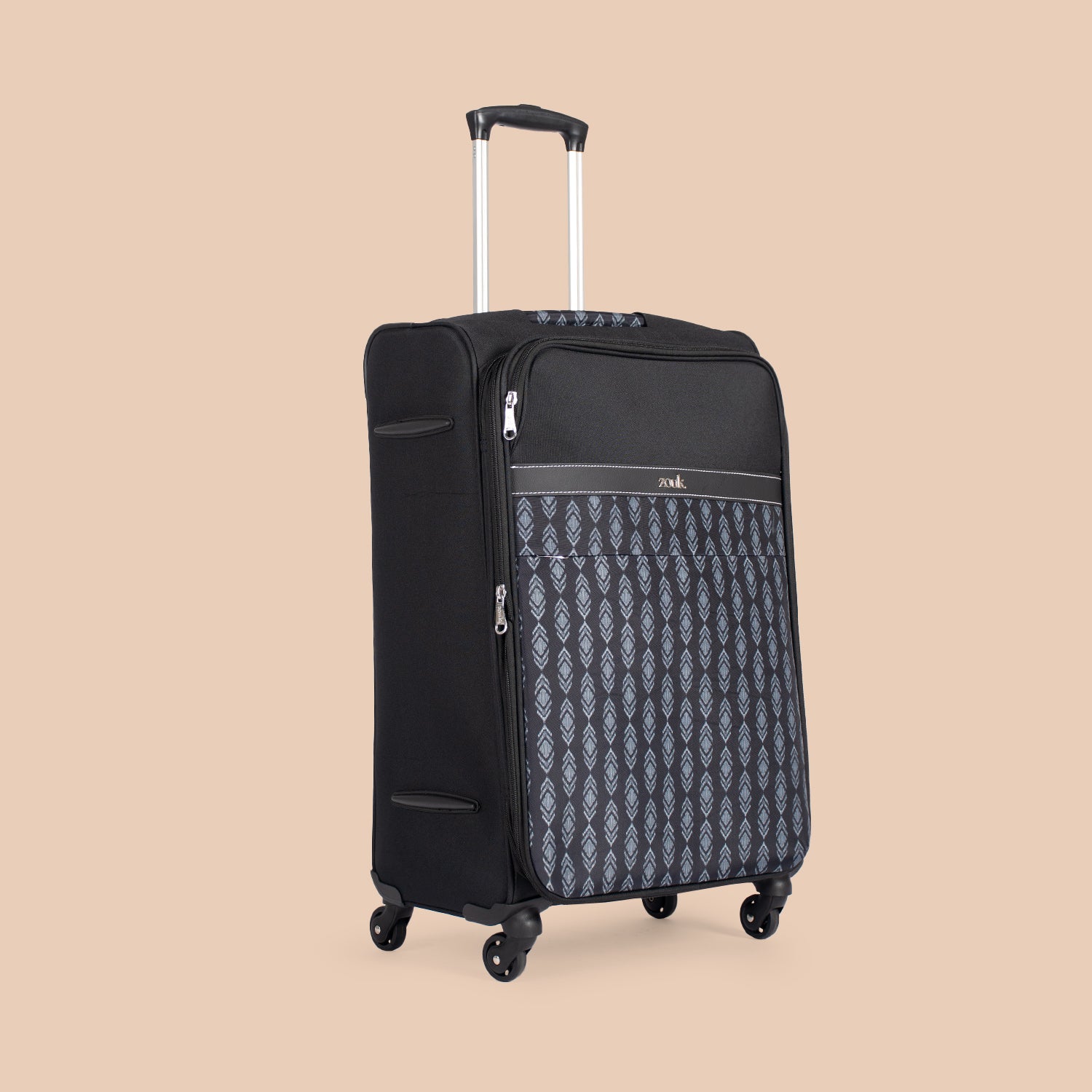 Hyderabad Ikat Avasa Trolley Bag (Black)