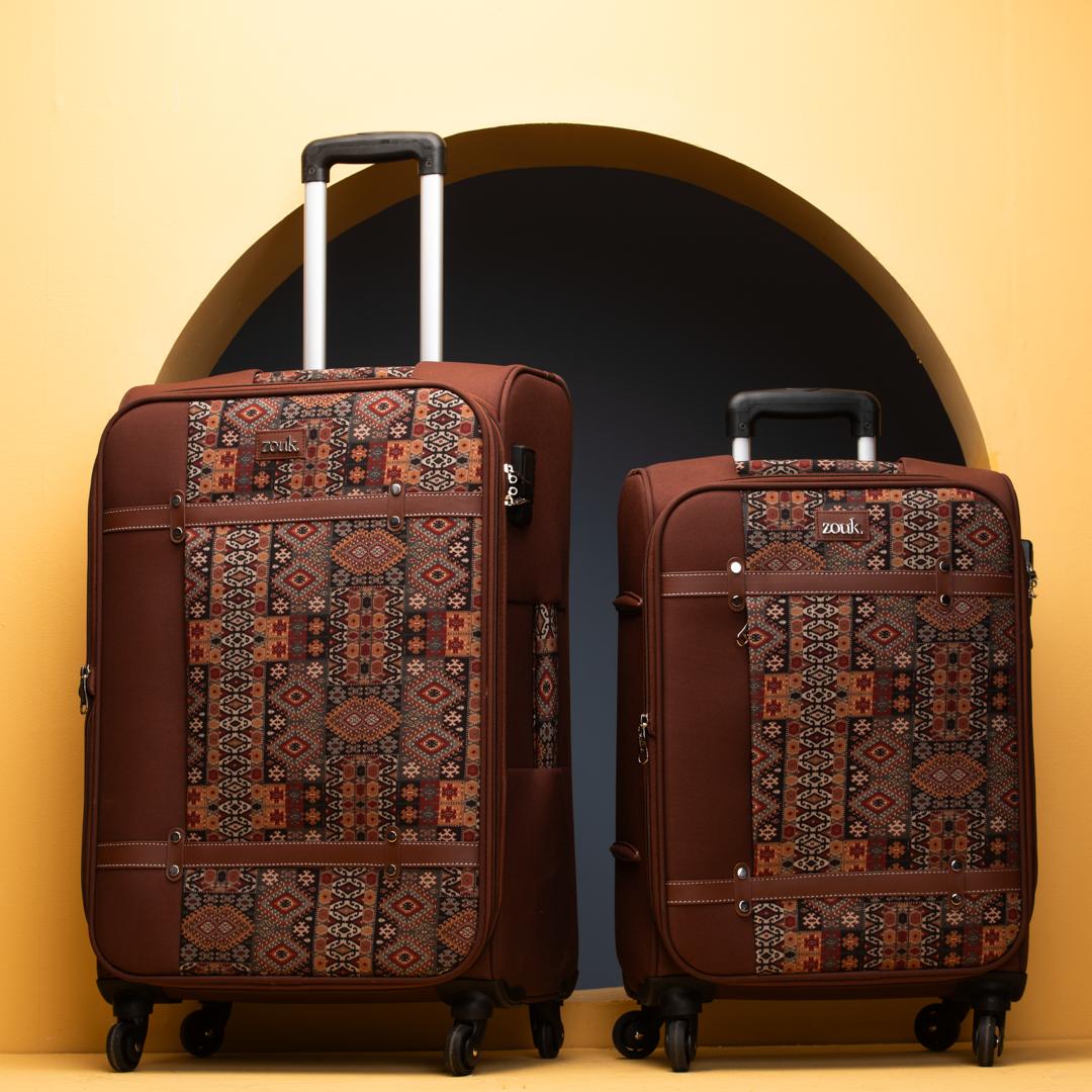 Banaras Elegance Saira Trolley Bag Combo (Cabin & Medium)