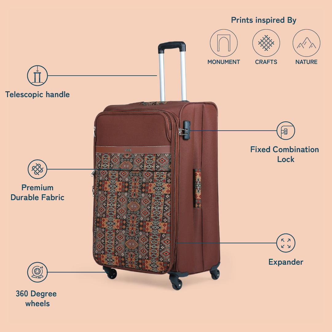 Banaras Elegance Avasa Trolley Bag Combo (Medium & Large)