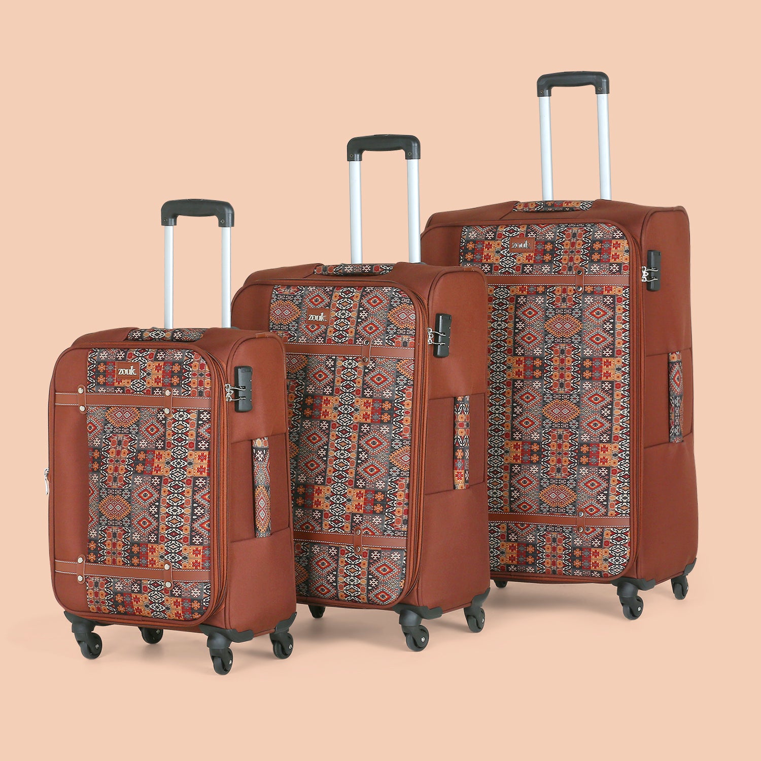 Banaras Elegance Saira Trolley Bag Combo